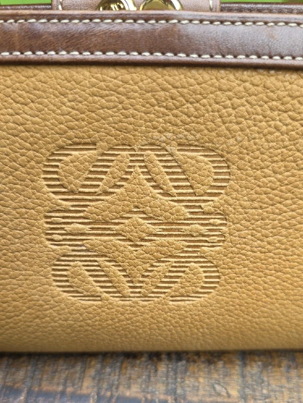 Loewe Anagram Vintage bifold Leather Wallet With Kisslock